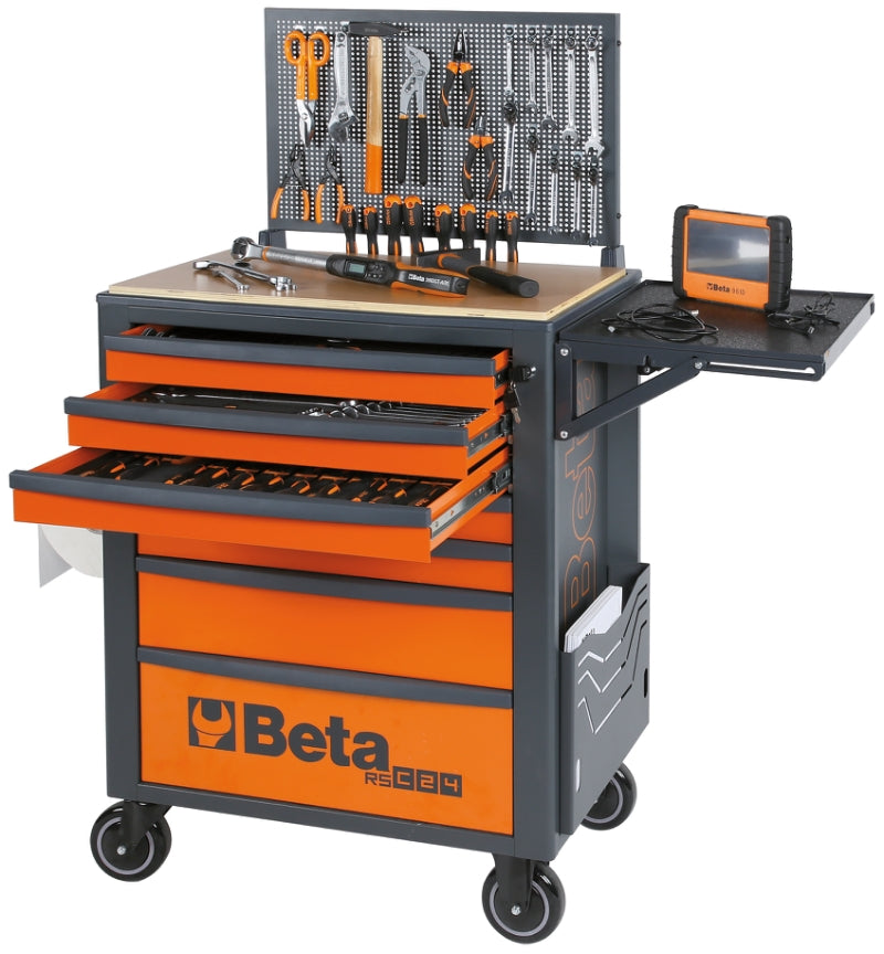 Mobile Roller Cab 7 Drawers Reinforced Worktop 800kg Capacity - Beta Tools RSC24/7-B - Image 7