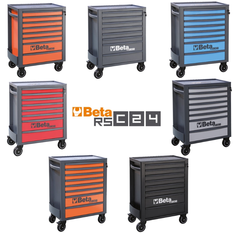 Mobile Roller Cab 8 Drawers Reinforced Worktop 800kg Capacity - Beta Tools RSC24/8-O - Image 6