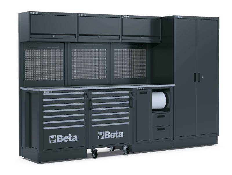Workshop Equipment Combination RSC50 with 2.240mm Worktop, Drawers, Roller Cab, and Tool Panels - BetaRSC50 RSC50 F - Image 1