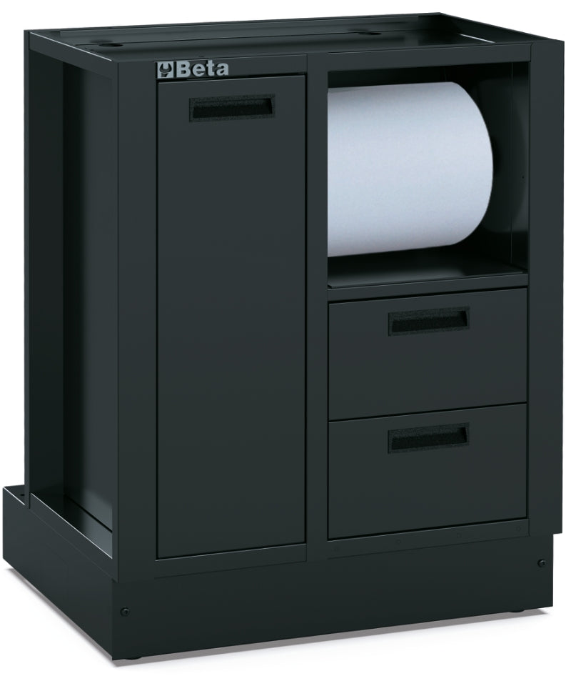 Fixed Service Module for RSC50 with Waste Bin, Paper Roll Compartment, 2 Drawers 310x370mm, Adjustable Feet - BetaRSC50 RSC50 MS-2C - Image 1