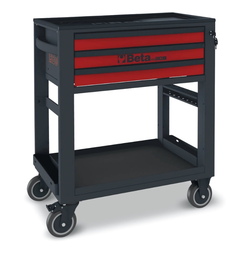 Service Tool Trolley with 3 Drawers, ABS Worktop, 4 Castors 125mm, 400kg Load Capacity - Beta Tools RSC51-FO - Image 2