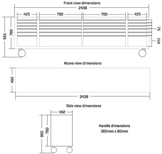 96" Brushed Stainless Steel 24-Drawer Tool Chest