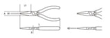 Long Flat Knurled Nose Pliers Bi-Material Handles 160mm - Beta Tools 1008BM 160 - Image 2