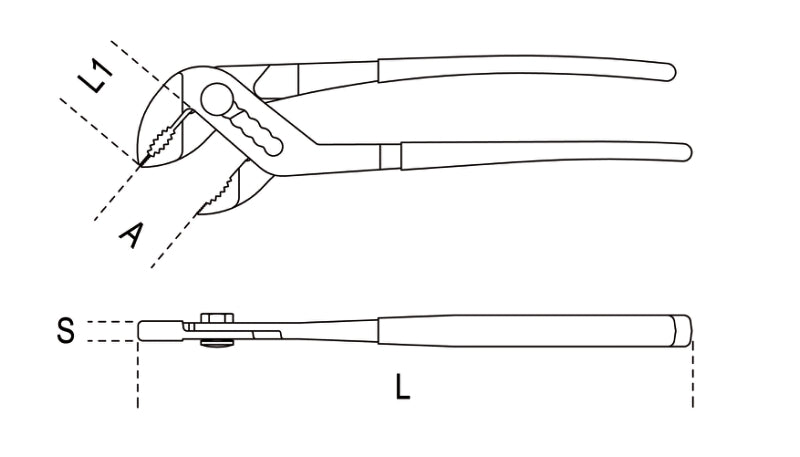 Slip Joint Pliers Slip-Proof PVC Coated Handles 250mm - Beta Tools 1048N 250 - Image 2