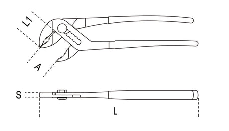 Slip Joint Pliers Slip-Proof PVC Coated Handles 250mm - Beta Tools 1048N 250 - Image 2
