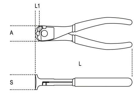 Heavy Duty End Cutting Nippers Bi-Material Handles 160mm - Beta Tools 1088BM 160 - Image 2