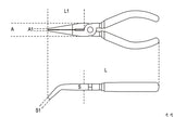Extra-Long Bent Flat Knurled Nose Pliers Bi-Material Handles 160mm Length - Beta Tools 1164BM 160 - Image 2