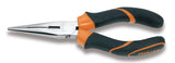 Extra-Long Needle Knurled Nose Pliers Chrome-Plated Bi-Material Handles 160mm Length - Beta Tools 1166BM 160 - Image 1