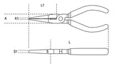 Extra-Long Needle Knurled Nose Pliers Chrome-Plated Bi-Material Handles 160mm Length - Beta Tools 1166BM 160 - Image 2