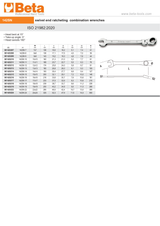 Swivel End Ratcheting Combination Spanner Wrench 14mm - Beta Tools 142SN 14 - Image 3