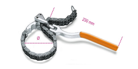 Oil-Filter Wrench with Double Chain 60mm-160mm - Beta Tools 1488L - Image 1