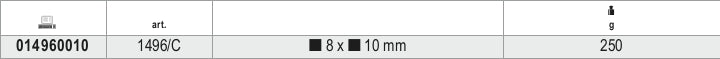 Oil Plug Wrench 8mm x 10mm - Beta Tools 1496/C - Image 3