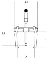 Universal Pullers with 2 Sliding Legs 35mm - 140mm - Beta Tools 1500N/3 - Image 2
