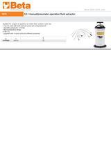 Manual/Pneumatic Fluid Extractor 9.5L with Nylon Joints - Beta Tools 1879 9,5 - Image 2
