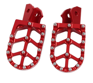 ALUMINIUM BILLET EXTRA WIDE FOOTPEGS, WITH STUDS