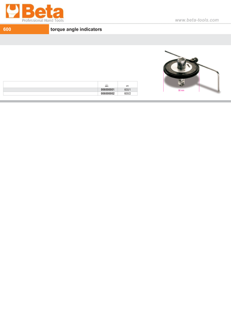 Torque Angle Indicators 1/2" Drive - Beta Tools 600/1 - Image 2