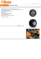 Digital Angle Indicator for Right/Left-Hand Tightening 2 Accuracy, LED/Buzzer Alerts, 9 Preset Angles, 50 Measurement Storage, Includes Case - Beta Tools 601C - Image 4