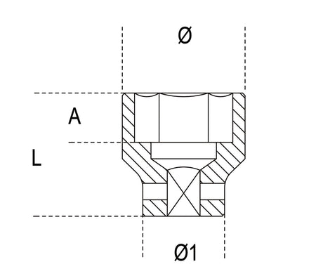 Impact Socket 1/2" Standard Series, 23mm - Beta Tools 720 23 - Image 2