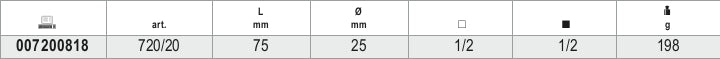 1/2" Drive Impact Extension Bar, 75mm Length - Beta Tools 720/20 - Image 3
