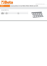Crossed Partitions for RSC22, RSC23, RSC23C, C27S Drawers 588x277mm 70mm Height - Beta Tools 8889C1/7 - Image 2
