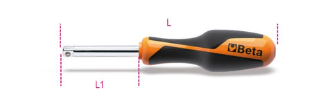 Spinner Handle, 1/4" Drive, 128mm Length - Beta Tools 900BG/30C - Image 1