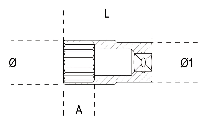 Hexagon Hand Sockets Long Series 1/4" 10mm - Beta Tools 900L 10 - Image 2