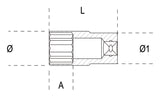 Hexagon Hand Sockets Long Series 1/4" 6mm - Beta Tools 900L 6 - Image 2
