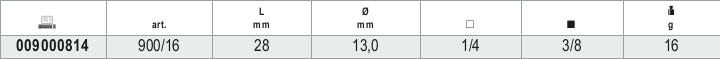 Adaptor, 1/4" Female to 3/8" Male Drive, 28mm Length - Beta Tools 900/16 - Image 3