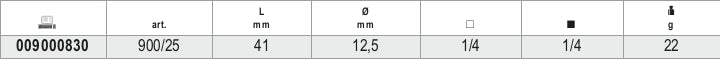 Universal Joint, 1/4" Drive, 41mm Length - Beta Tools 900/25 - Image 3