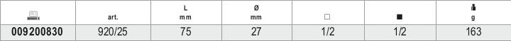 1/2" Drive Universal Joint 75mm - Beta Tools 920/25 - Image 3