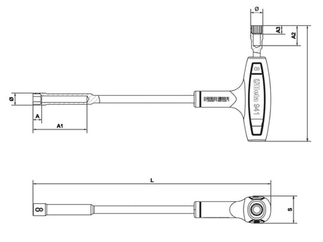 Hexagon/Bi-Hex Socket Wrench with High Torque Handle 12mm - Beta Tools 941 12 - Image 2