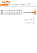 Hexagon/Bi-Hex Socket Wrench with High Torque Handle 7mm - Beta Tools 941 7 - Image 3