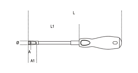 Flexible Hexagon Nut Spinner with Handle 10mm - Beta Tools 943FL 10 - Image 2