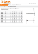 T-Handle Hexagon Socket Wrench 7mm - Beta Tools 950 7 - Image 3