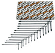 Set of 13 Offset Key Wrenches for Torx Head Screws T6 - T50 - Beta Tools 951TX/S13 - Image 1