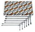 Set of 6 T-Handle Wrenches with Three Hexagon Male Ends for Torx Head Screws T8 - T30 - Beta Tools 951TX/S6 - Image 1
