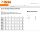 T-Handle Wrench with Swivelling Hexagon Socket 7mm - Beta Tools 952 7 - Image 3