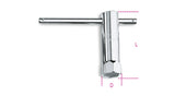 Tubular Spark-Plug Wrench Chrome-Plated Hexagon End 20.8mm - Beta Tools 955 20,8 - Image 1