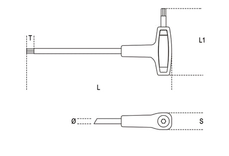 Offset Hexagon Key Wrench with High Torque Handle 10mm - Beta Tools 96T 10 - Image 2
