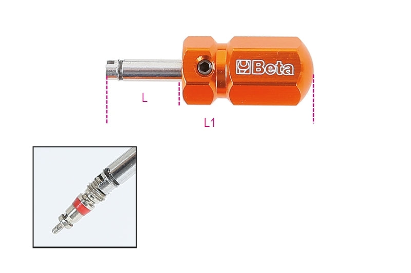 Tyre Valve Screwdriver Short Model 18mm - Beta Tools 986 48 - Image 4