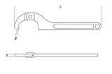 Hook Wrench with Square Noses for Ring Nuts 80mm-120mm - Beta Tools 99SQ 80-120 - Image 2