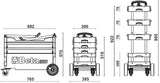Folding Tool Trolley for Outdoor Jobs, 2 Drawers, 990x390x700mm, Centralized Lock, 160mm Fixed Castors - Beta Tools C27S-O - Image 9
