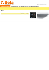 Interior Shelf with Clothes Rail for Tool Cabinet C45PRO AS1 - BetaC45PRO C45PRO A1/RB600 - Image 2