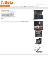 Workbenches for Workshop Equipment Combination with Wood Worktop, Drawers, Tool Panels, and Cabinets - BetaC45PRO C45PRO AW - Image 6