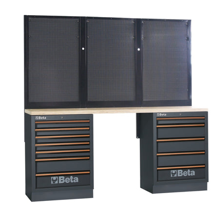Workbenches with Wood Worktop, Drawers, and Tool Panels - BetaC45PRO C45PRO BPW-2,0 - Image 1
