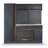 Workshop Equipment Combination with Stainless Steel Worktop, Drawers, Tool Panels, and Cabinets - BetaC45PRO C45PRO EX - Image 1