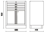 Fixed Module with 3 Drawers and 2 Doors for Workshop - BetaC45PRO C45PRO M3A - Image 2