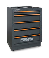 Fixed Module with 5 Drawers for Workshop - BetaC45PRO C45PRO M5 - Image 1