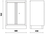 Fixed Two-Door Module with Adjustable Shelf for Workshop - BetaC45PRO C45PRO MA - Image 3