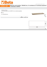 Multi-Ply Wood Worktop 1360x463x38mm for Workbench - BetaC45PRO C45PW/2-1,3MT - Image 3